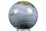 Amazing, Polished Blue Lace Agate Sphere - Namibia #308207-1